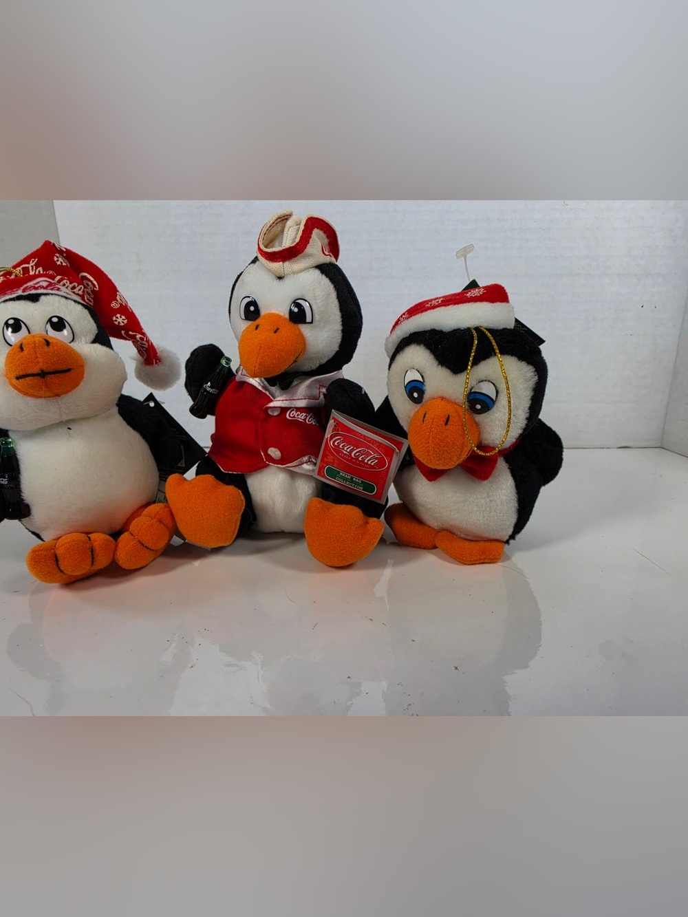 Vintage 1990s Coca Cola Penguin lot of 3